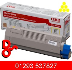 Genuine OKI MC560 Toner Yellow 43865721