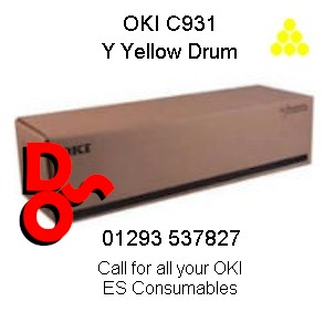 OKI C931, Executive Series, EP "Y Image Drum" Yellow, Genuine OKI for C931 - 45103713 Phone 01293 537827 for our current price and availability, We guarantee competitive pricing, We offer next day delivery nationwide