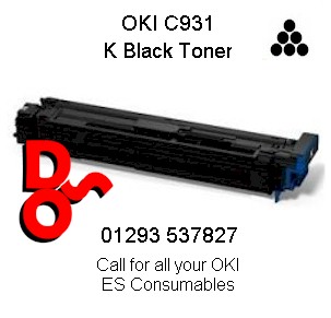 OKI C931, Executive Series, Toner K Black, Genuine OKI for C931 - 45536508 Phone 01293 537827 for our current price and availability, We guarantee competitive pricing, We offer next day delivery nationwide, Genuine OKI consumables