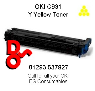OKI C931, Executive Series, Toner Y Yellow, Genuine OKI for C931 - 45536505 Phone 01293 537827 for our current price and availability, We guarantee competitive pricing, We offer next day delivery nationwide, Genuine OKI consumables 