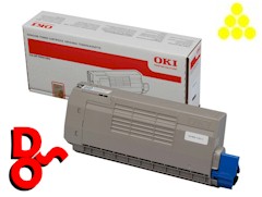 Genuine Oki ES7411 Toner Yellow 10K 44318617