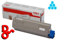 44059259 - OKI Executive Series ES-8451, ES8451, ES 8451 Genuine Toner Cartridge, Cyan (C) - Part Number 44059259
