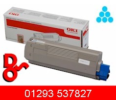 44059231 - OKI Executive Series ES-8460, ES8460, ES 8460 Genuine Toner Cartridge, Cyan (C) - Part Number 44059231